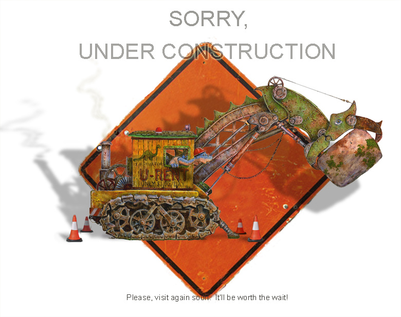 whimsical excavator from Three Little Dinosaurs